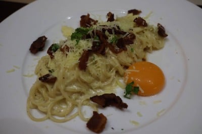 Spaghetti Carbonara With Bacon