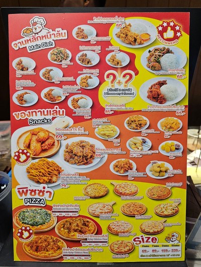 ป้ายราคาหรือสมุดเมนู