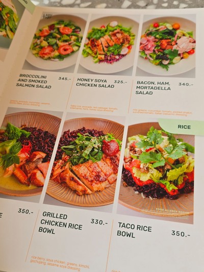 ป้ายราคาหรือสมุดเมนู