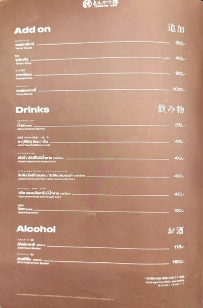 ป้ายราคาหรือสมุดเมนู