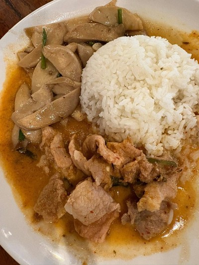 ข้าวราดแกง 2 อย่าง