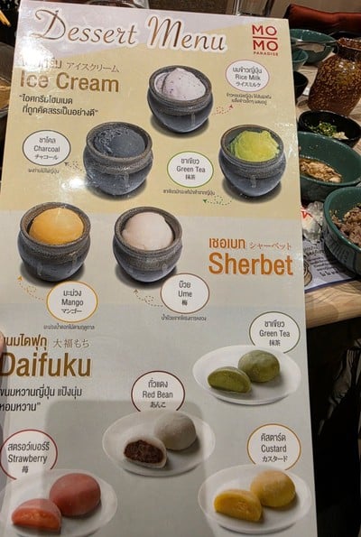 ป้ายราคาหรือสมุดเมนู