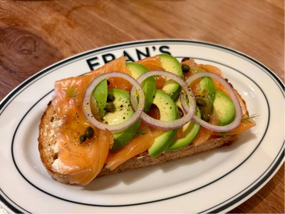 Salmon Avocado Open-faced sandwich