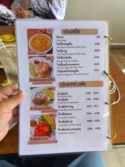 ป้ายราคาหรือสมุดเมนู