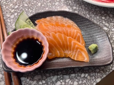 salmon sashimi