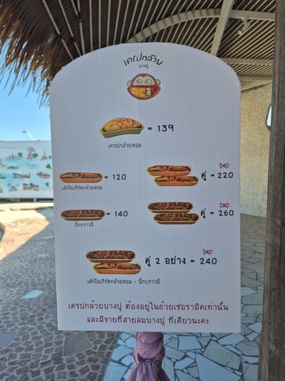 ป้ายราคาหรือสมุดเมนู