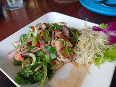 ลาบกุ้งสด