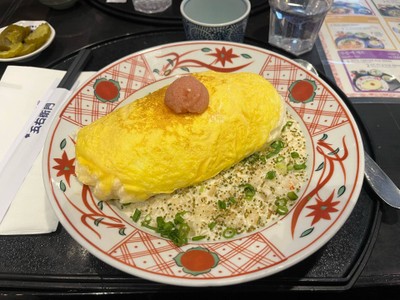 “Omu” Soufflé with Mentaiko Risotto