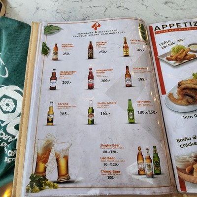 ป้ายราคาหรือสมุดเมนู
