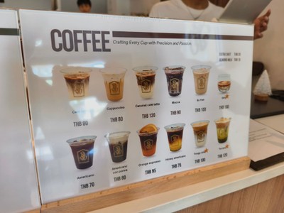 ป้ายราคาหรือสมุดเมนู