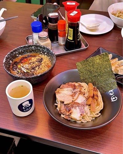 🍝 Black Spicy Tsukemen. (Price 310+ Baht.)