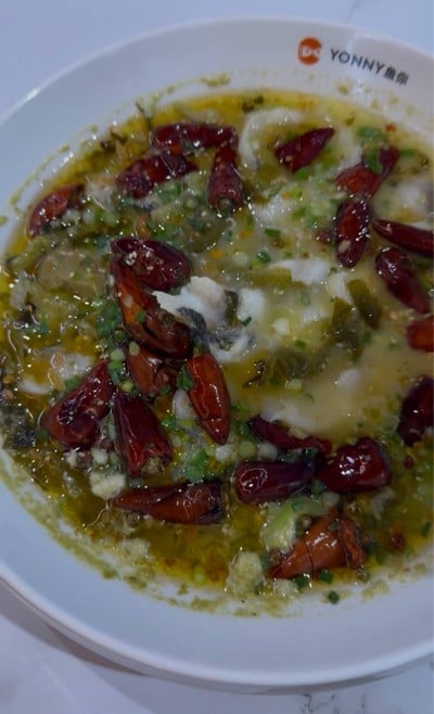 ปลาต้มผักกาดดองสูตรเผ็ดร้อน สำหรับคนเดียว