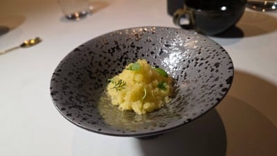 spicy sorbet, mango, cilantro
