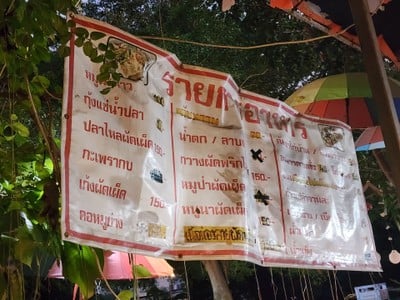 ป้ายราคาหรือสมุดเมนู