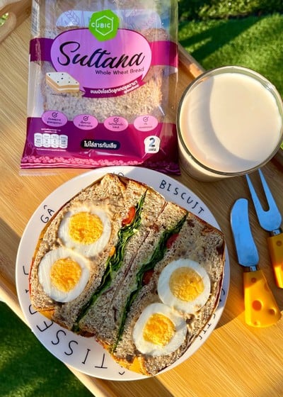 แซนด์วิชสไตล์เกาหลี เมนูสุขภาพจาก Cubic ขนมปังโฮลวีตลูกเกดรสใหม่