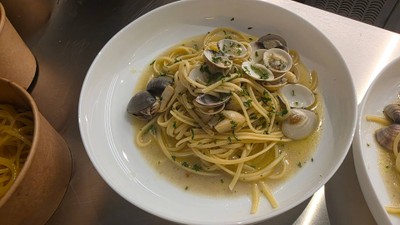 สปาเก็ตตี้วองโกเล่ หอยตะรับ