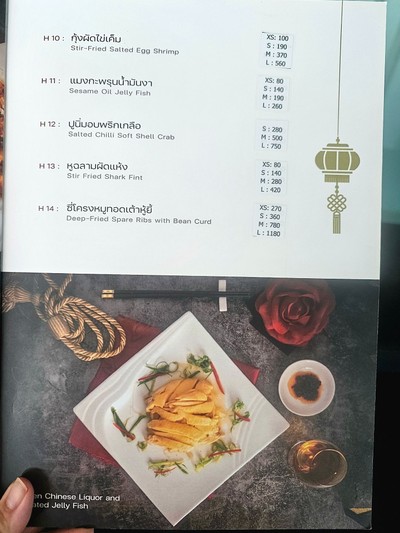 ป้ายราคาหรือสมุดเมนู