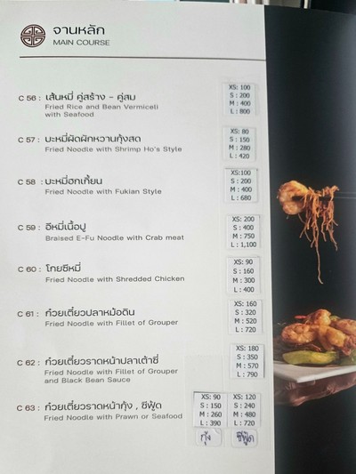 ป้ายราคาหรือสมุดเมนู