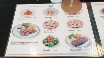 ป้ายราคาหรือสมุดเมนู