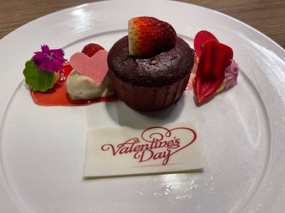 Berry chocolate lava cake