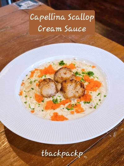 Capellini Scallop Cream Sauce