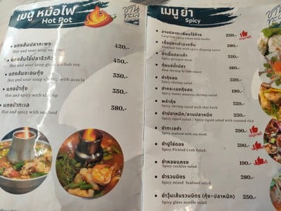 ป้ายราคาหรือสมุดเมนู