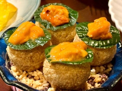 Sea Urchin Pani Puri : พานีปูริไข่หอยเม่น