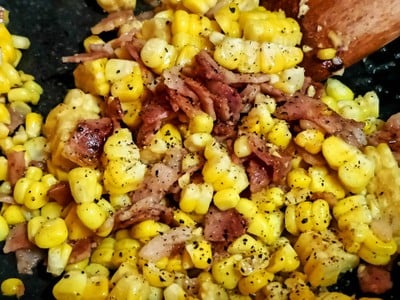 วิธีทำ ข้าวผัดข้าวโพดเบคอน