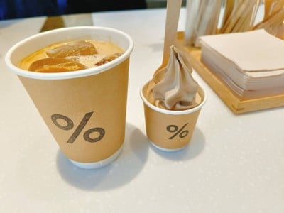 Iced Caffe Latte 12oz / Soft Cream 4oz