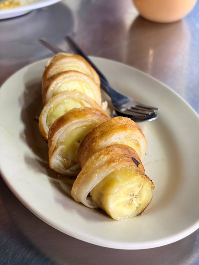 โรตีพันกล้วยน้ำผึ้ง