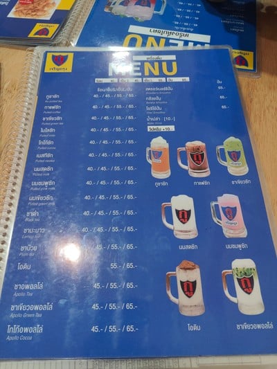 ป้ายราคาหรือสมุดเมนู