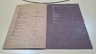 ป้ายราคาหรือสมุดเมนู