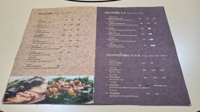 ป้ายราคาหรือสมุดเมนู