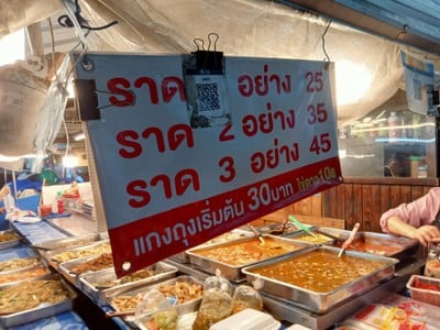 ป้ายราคาหรือสมุดเมนู