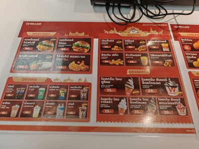 ป้ายราคาหรือสมุดเมนู