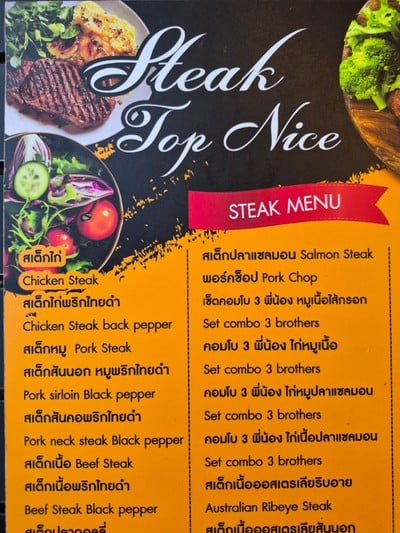 ป้ายราคาหรือสมุดเมนู