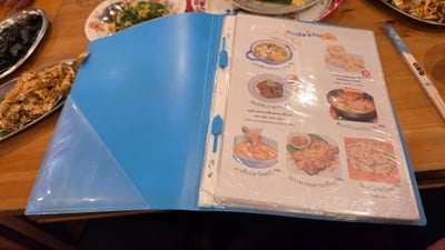 ป้ายราคาหรือสมุดเมนู