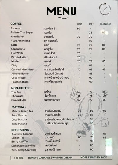 ป้ายราคาหรือสมุดเมนู