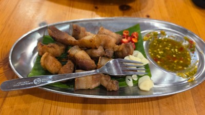 หมูสามชั้นคั่วเกลือแบบนุ่ม