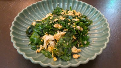ใบเหมียงผัดไข่