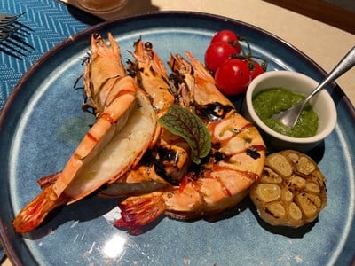 Charcoal Grilled Tiger Prawns