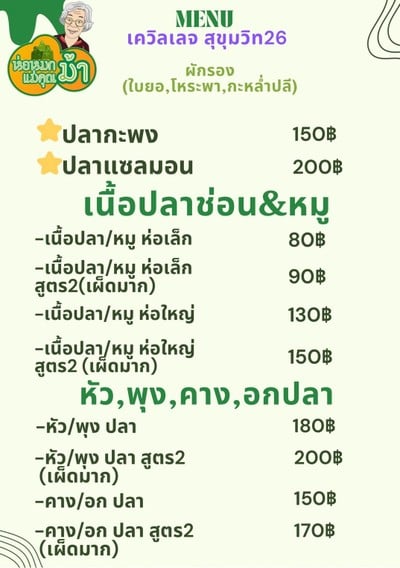 ป้ายราคาหรือสมุดเมนู