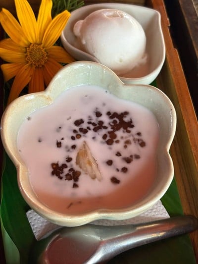 สาคูต้น+ไอศครีม