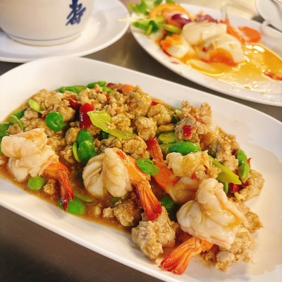 สะตอหมูสับผัดกุ้ง