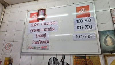 ป้ายราคาหรือสมุดเมนู