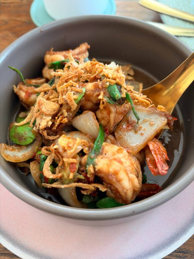 กุ้งผัดสะตอ