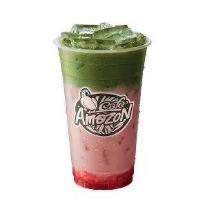 มัทฉะลาเต้สตอเบอร์รี่