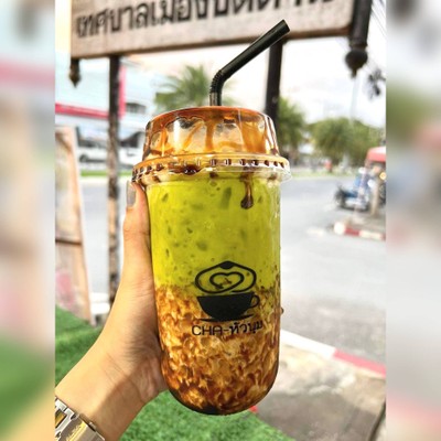 นมสดบราวน์ชูการ์ชาเขียว