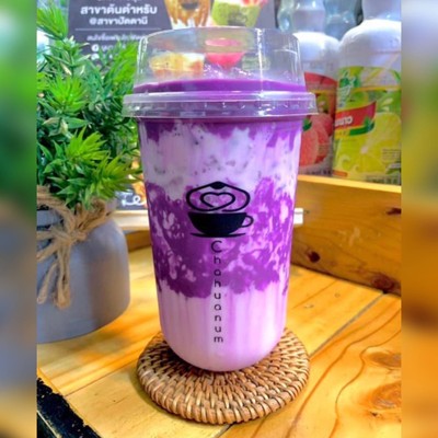 นมเหนียวเผือก (ใส่แก้ว)