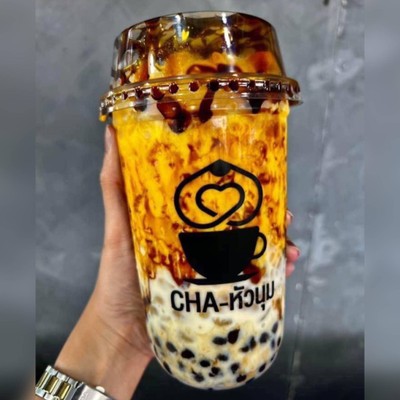 นมสดข้าวโพด (ราดบราวน์ชูก้า)